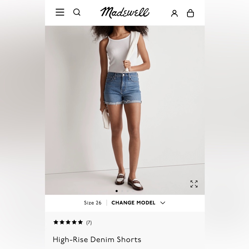 MADEWELL High-Rise Denim Shorts